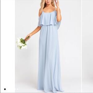 Show Me Your Mumu steel blue Caitlin Maxi dress L